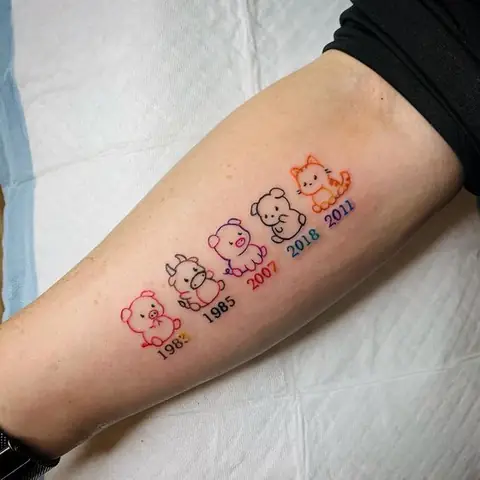 99+ Hình Xăm 12 Con Giáp Mini Gia Đình