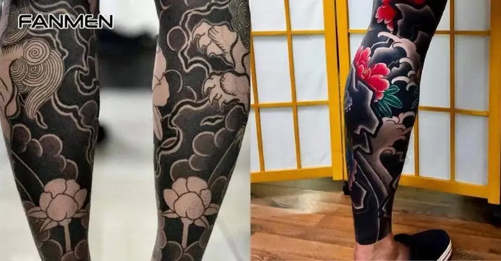 Hình Xăm Bắp Chân Phong Cách Nhật Cổ