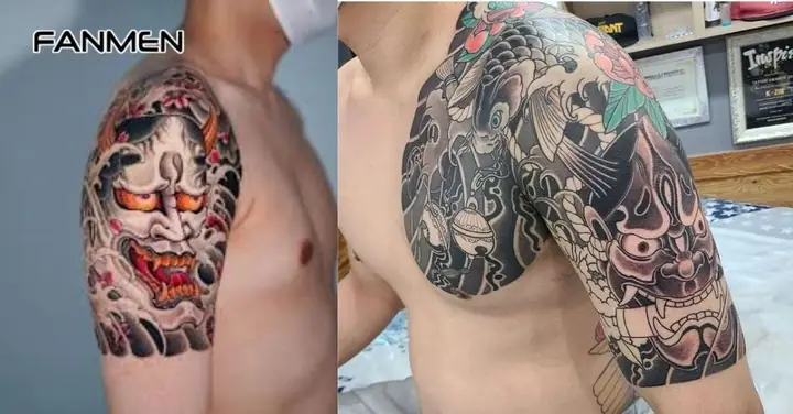 Hình Xăm Mặt Quỷ Ở Bắp Tay Cho Nam