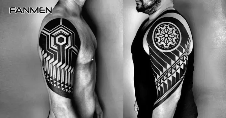 Hình Xăm Hoa Văn Bắp Tay Hình Học (geometric)