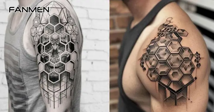 Hình Xăm Hoa Văn Bắp Tay Hình Học (geometric)