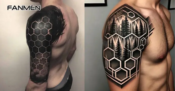 Hình Xăm Hoa Văn Bắp Tay Hình Học (geometric)