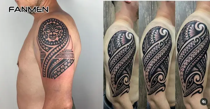 Hình Xăm Hoa Văn Bắp Tay Phong Cách Maori