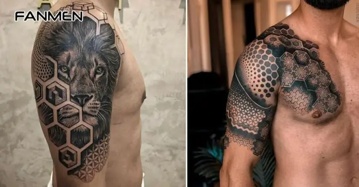 Hình Xăm Hoa Văn Bắp Tay Hình Học (geometric)