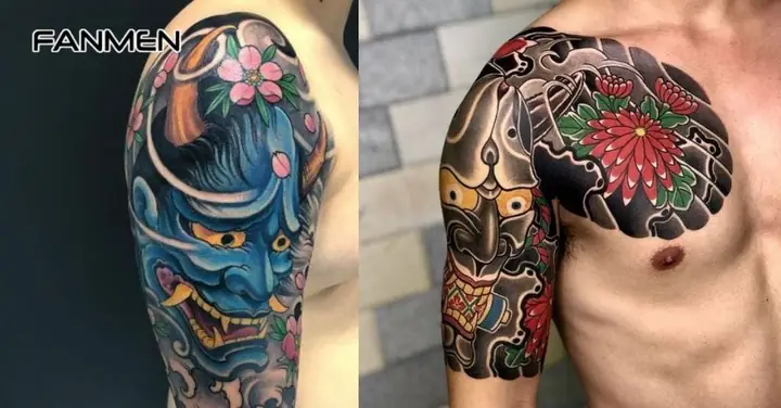 Hình Xăm Mặt Quỷ Ở Bắp Tay Cho Nam