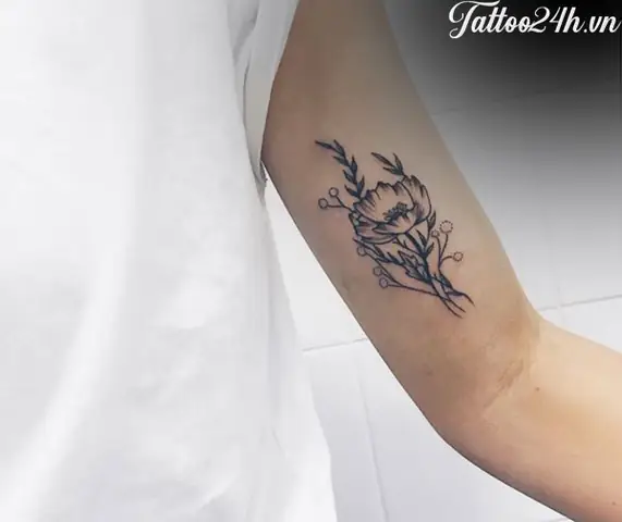 Hình Xăm Hoa Đẹp Ở Cánh Tay