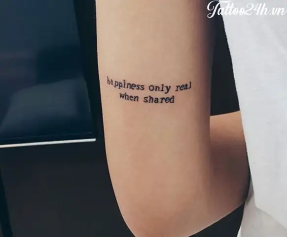 Hình Xăm Chữ Ý Nghĩa Bắp Tay
