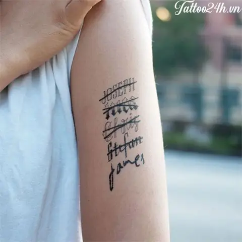 Hình Xăm Chữ Ý Nghĩa Bắp Tay