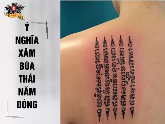 Hình Xăm Bùa Thái Hah Taew 5 Dòng. Hình Xăm Bùa Thái Hah Taew 5 Dòng.