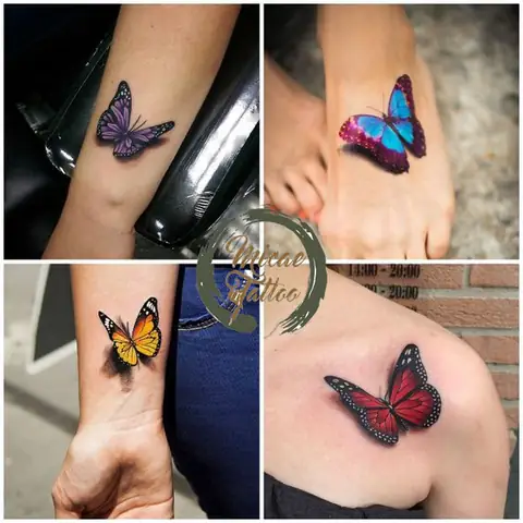 Ý Nghĩa Màu Sắc Hình Xăm Bươm Bướm