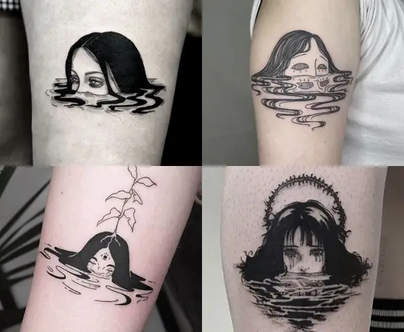Hình Xăm Cô Gái Dưới Nước