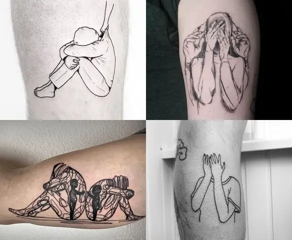 Hình Xăm Ôm Mặt