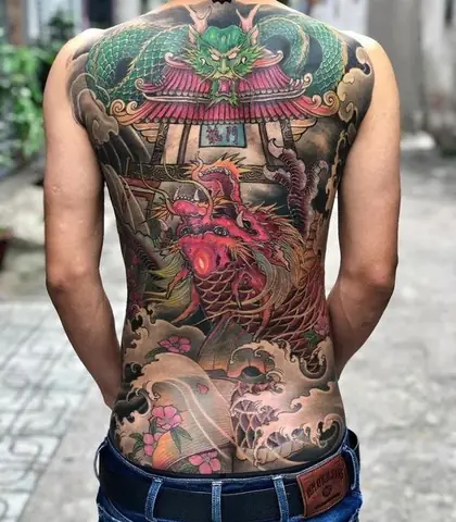 Hình Xăm Cá Chép Hóa Rồng Kín Lưng Hình Xăm Cá Chép Hóa Rồng Kín Lưng