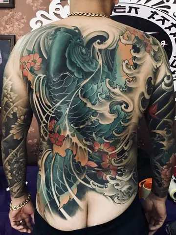 Hình Xăm Cá Chép Full Kín Lưng Hình Xăm Cá Chép Full Kín Lưng