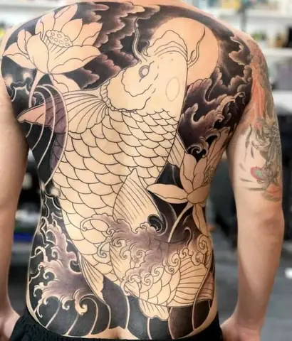 Khung Hình Xăm Cá Chép Kín Lưng Khung Hình Xăm Cá Chép Kín Lưng