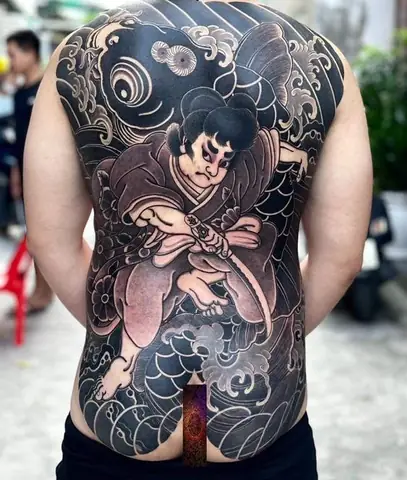 Hình Xăm Cá Chép Nhật Cổ Full Lưng Hình Xăm Cá Chép Nhật Cổ Full Lưng