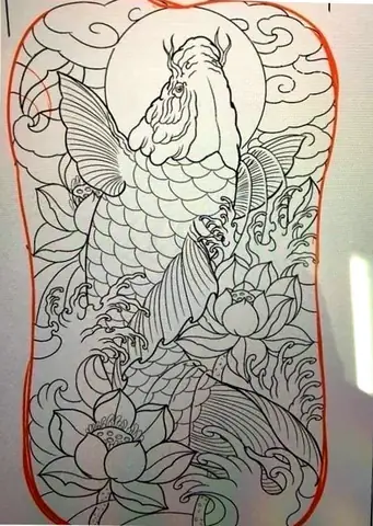 Khung Hình Xăm Cá Chép Kín Lưng Khung Hình Xăm Cá Chép Kín Lưng