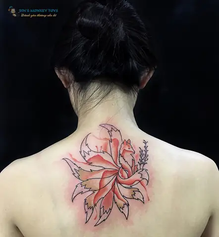 Hình Ảnh Cho Hình Xăm Cáo 9 Đuôi Full Lưng: