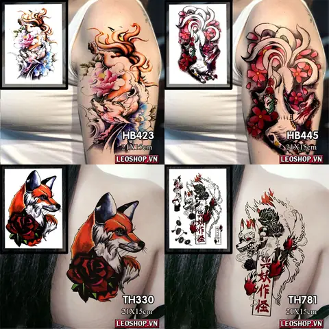 Hình Ảnh Cho Hình Xăm Cáo 9 Đuôi Full Lưng: