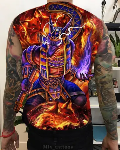Đẹp Không Thể Chê Hình Xăm Anubis Full Lưng Điểm Nhấn Đầy Uy Lực Và Mạnh Mẽ