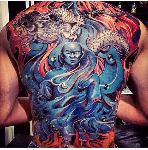 Hình Ảnh Cho Hình Xăm Cáo 9 Đuôi Full Lưng: