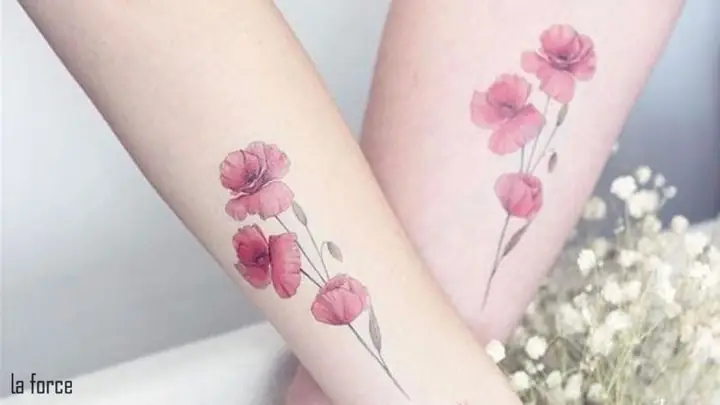 Hình Xăm Đôi Đẹp Hoa Tường Vi Hình Xăm Đôi Đẹp Hoa Tường Vi
