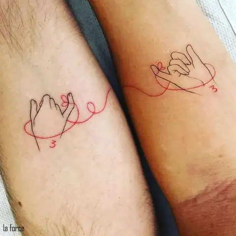 Hình Xăm Couple Sợi Dây Liên Kết