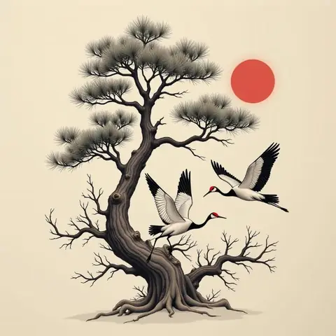 Tuyển Chọn Những Mẫu Hình Xăm Cây Tùng Nhật Cổ Đẹp Nhất