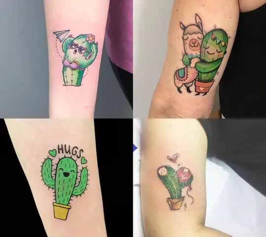 Hình Xăm Cây Xương Rồng Cute Hình Xăm Cây Xương Rồng Cute