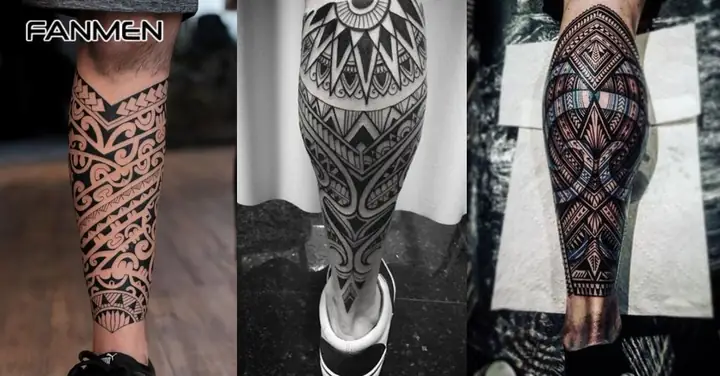 Hình Xăm Full Chân Phong Cách Maori/polynesian