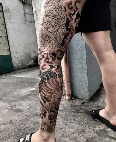 Hình Ảnh Cho Hình Xăm Full Chân Nam Nhật Cổ: Hình Ảnh Cho Hình Xăm Full Chân Nam Nhật Cổ: