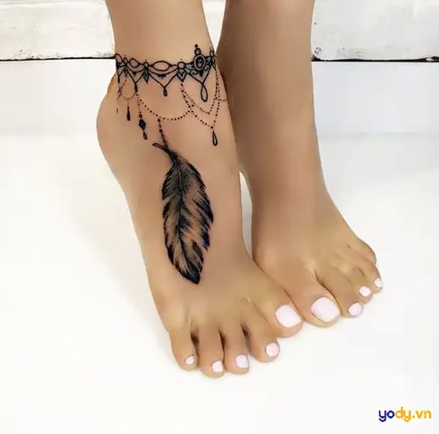 Hình Xăm Chân Nữ Thu Hút Ở Bàn Chân
