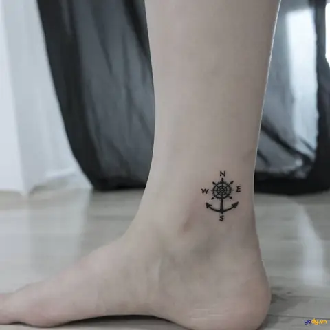 Hình Xăm Cổ Chân Nhật Độc Đáo