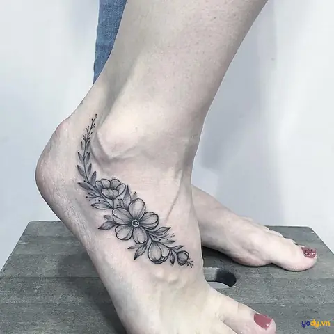 Hình Xăm Chân Nữ Thu Hút Ở Bàn Chân