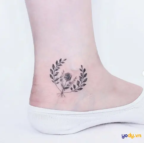 Hình Xăm Cổ Chân Nhật Độc Đáo