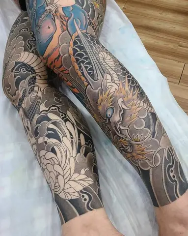 Hình Xăm Full Chân Đẹp Cho Nam