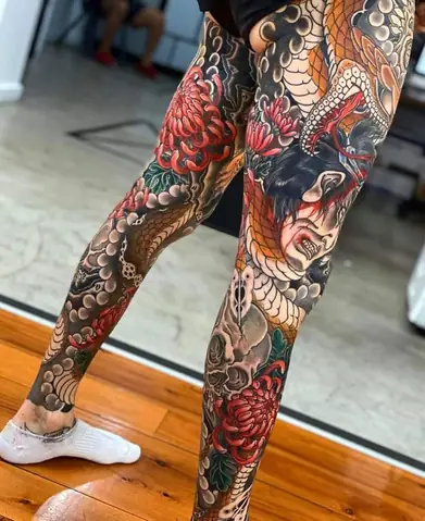 Hình Xăm Full Chân Đẹp Cho Nam