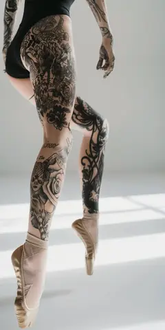Hình Xăm Full Chân Cho Nữ