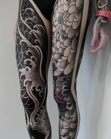 Hình Xăm Full Chân Cho Nữ