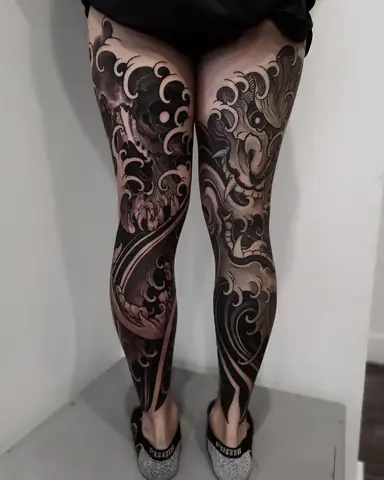 Hình Xăm Full Chân Đẹp Cho Nam