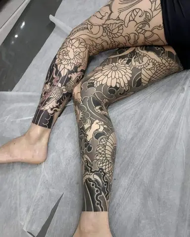 Hình Xăm Full Chân Đẹp Cho Nam