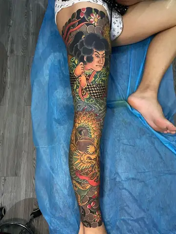 Hình Xăm Full Chân Đẹp Cho Nam