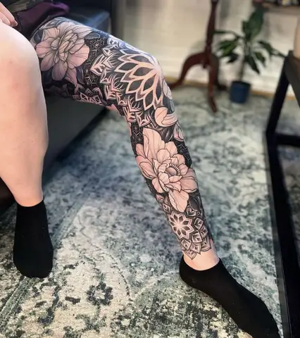 Hình Xăm Full Chân Đẹp Cho Nam