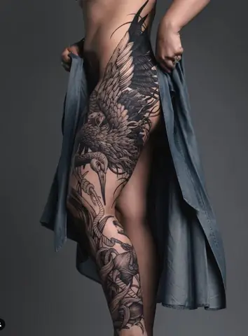 Hình Xăm Full Chân Cho Nữ