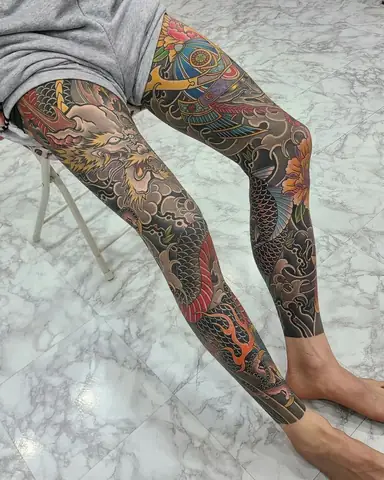 Hình Xăm Full Chân Đẹp Cho Nam