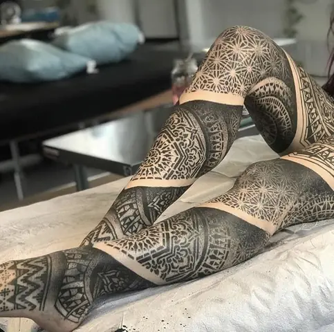 Hình Xăm Full Chân Cho Nữ