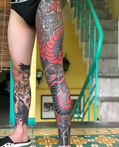 Hình Xăm Full Chân Đẹp Cho Nam