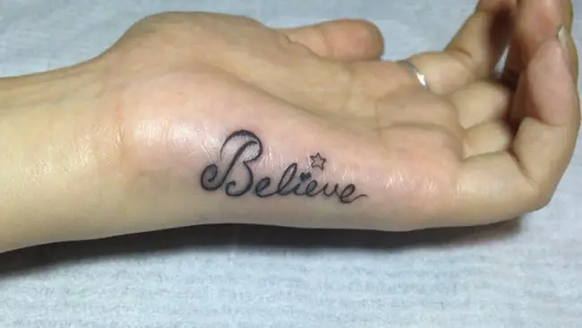 Hình Xăm Chữ Believe Có Ý Nghĩa Gì Và Mang Ý Nghĩa Như Thế Nào Trong Xã Hội Hiện Nay?