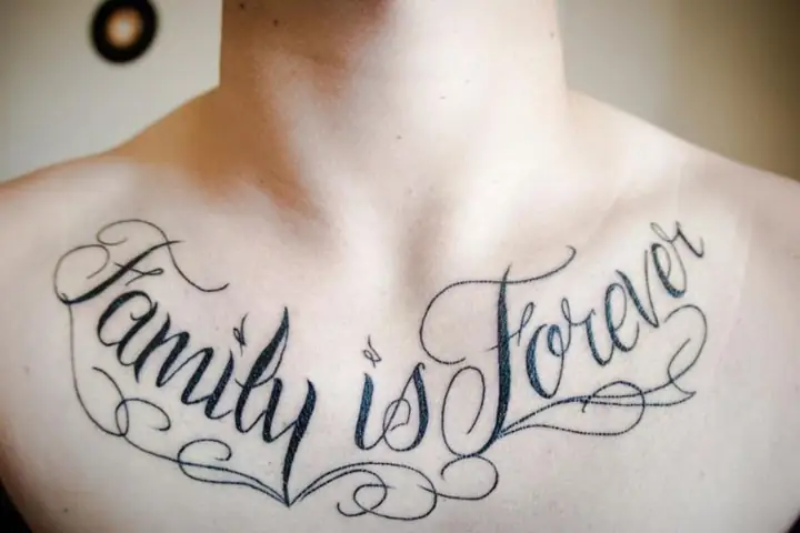 Hình Ảnh Cho Hình Xăm Chữ Family Is Forever Ở Tay: