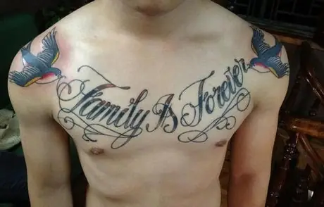 Hình Ảnh Cho Hình Xăm Chữ Family Is Forever Ở Tay: